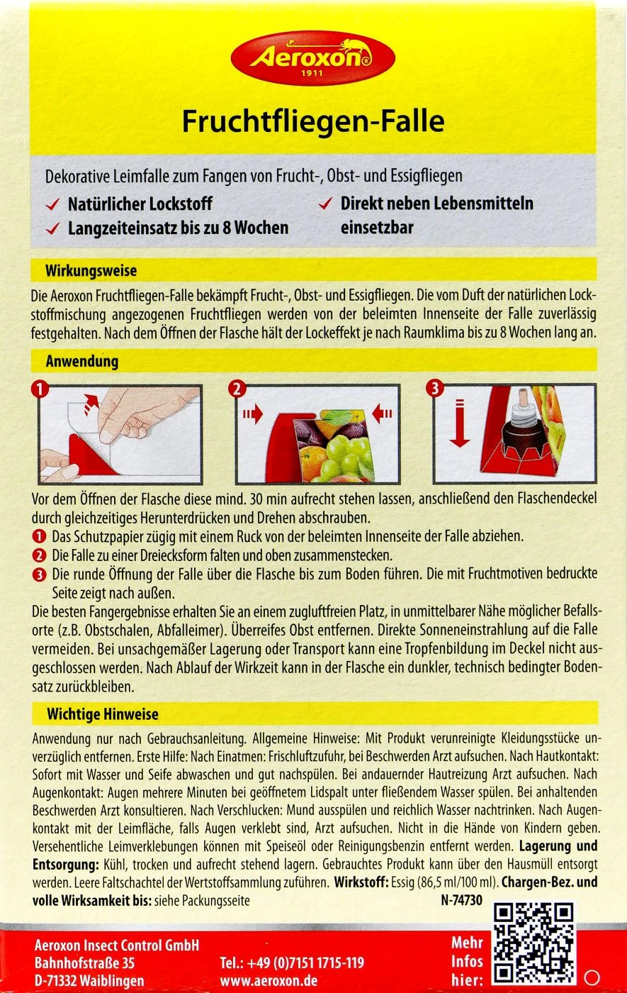 Aeroxon Fruchtfliegen Falle 3 Aeroxon Fruchtfliegen Falle – Bild 3