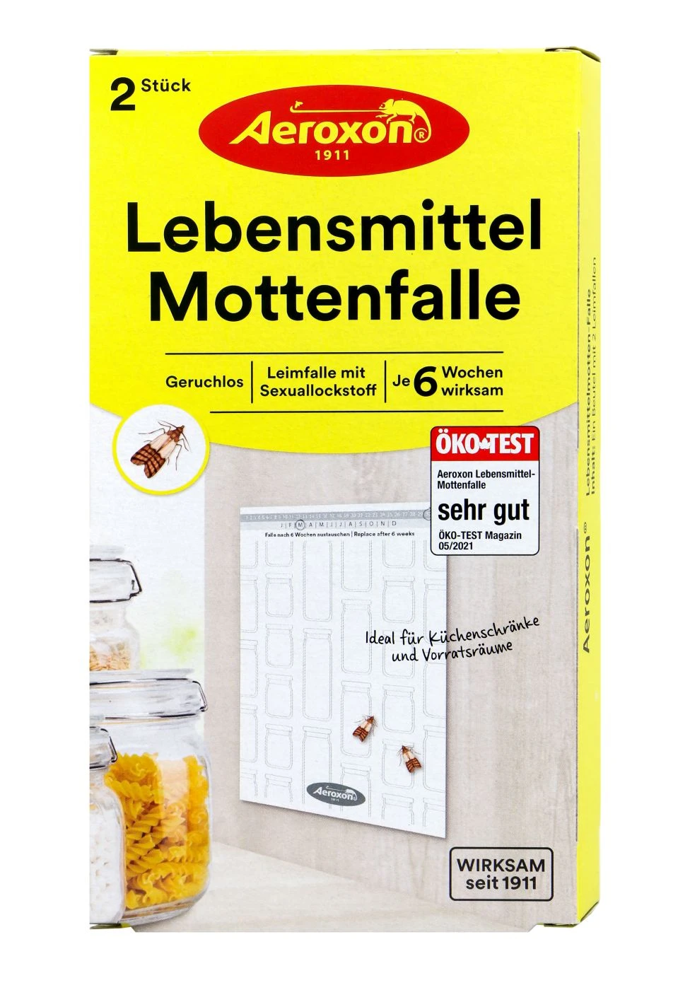 Aeroxon Lebensmittel Mottenfalle - 2 Stück 1 Aeroxon Lebensmittel Mottenfalle - 2 Stück