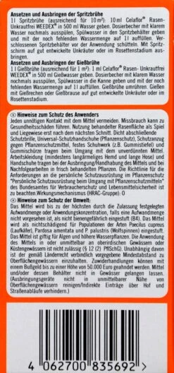 Celaflor Rasen-Unkrautfrei Weedex - 100 Ml -Bio Garten Celaflor20Rasen Unkrautfrei20Weedex 32617 L01