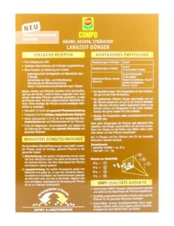 Compo Bäume, Hecken, Sträucher Langzeit-Dünger - 2 Kg -Bio Garten Compo20Baeume20Hecken20Straeucher20Langzeitduenger 32120 H01