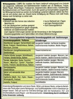 Compo Bio Insekten-frei Neem - 30 Ml -Bio Garten Compo20Bio20Insekten frei20Neem 31224 H01