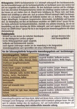 Compo Buchsbaumzünsler K.O. - 50 Ml -Bio Garten Compo20Buchsbaumzuensler20K.O. 31251 H01