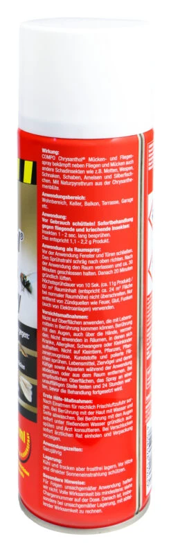 Compo Chrysanthol Mücken-und Fliegenspray - 0,5 L -Bio Garten Compo20Chrysanthol20Muecken und20Fliegenspray 32342 H01