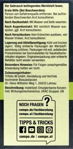 Compo Bio Insekten-frei Neem - 75 Ml -Bio Garten Compo20Insektenfrei20Neem 31226 L01