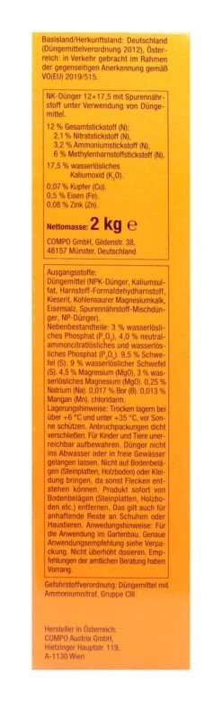 Compo Garten Langzeit-Dünger - 2 Kg -Bio Garten Compo20Langzeitduenger 31240 R01