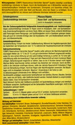 Compo Rasenunkraut-Vernichter Banvel Quattro - 150 Ml -Bio Garten Compo20Rasenunkraut Vernichter20Banvel20Quattro 33421 H01