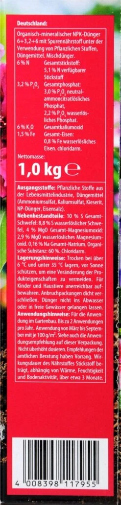 Compo Spezialdünger Rhodo- Und Hortensien Vital - 1 Kg -Bio Garten Compo20Spezialduenger20Rhodo 20und20Horstensien20Vital 31830 R01