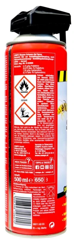 Compo Wespen Schaum-Gel Spray - 0,5 L -Bio Garten Compo20Wespenspray 31726 H02