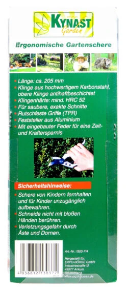 Ergonomische Gartenschere -Bio Garten Gartenschere 95610 H01