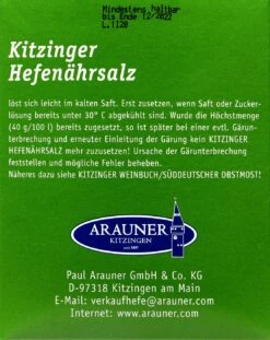 Kitzinger Hefenährsalz - 100 G -Bio Garten Kitzinger20Hefenaehrsalz 14570 H01
