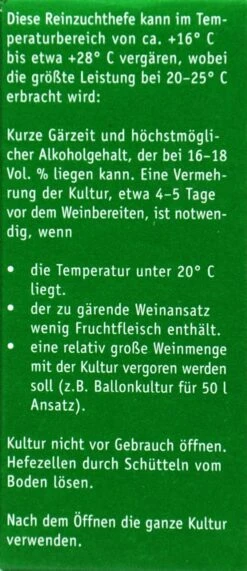 Kitzinger Reinzucht-Hefe Assmannshausen - 20 Ml 6 Kitzinger Reinzucht-Hefe Assmannshausen - 20 Ml -Bio Garten Kitzinger20Reinzucht Hefe 15127 L01