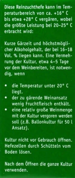 Kitzinger Hefe Tokaj - 20 Ml 8 Kitzinger Hefe Tokaj - 20 Ml -Bio Garten Kitzinger Reinzuchthefe Tokaj 15115 L01