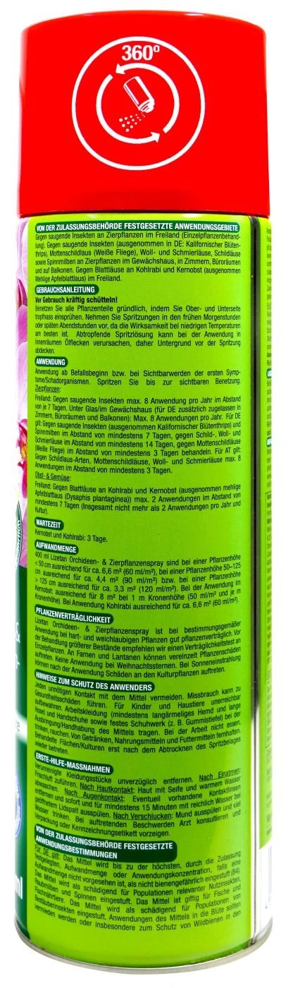 Protect Garden Orchideen Und Zierpflanzenspray Lizetan - 0,4 L 2 Protect Garden Orchideen Und Zierpflanzenspray Lizetan - 0,4 L – Bild 2