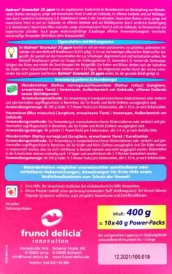 Delicia Ratron Granulat Power-Packs - 0,4 Kg -Bio Garten Ratron20Granulat20Power20Packs 36211 H01