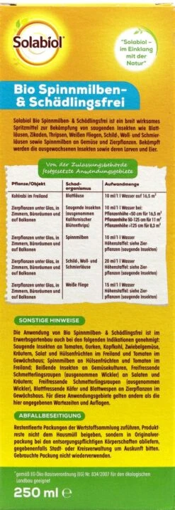 Solabiol Bio Spinnmilben- Und Schädlingsfrei - 250 Ml -Bio Garten Solabiol20Bio20Spinnmliben20 20und20Schaedlingsfrei 34331 H01