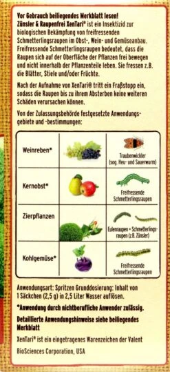 Naturen Bio Zünsler & Raupenfrei XenTari - 20 G 9 Naturen Bio Zünsler & Raupenfrei XenTari - 20 G -Bio Garten Substral20Naturen20Zuensler20und20Raupenfrei20XenTari 32501 R01