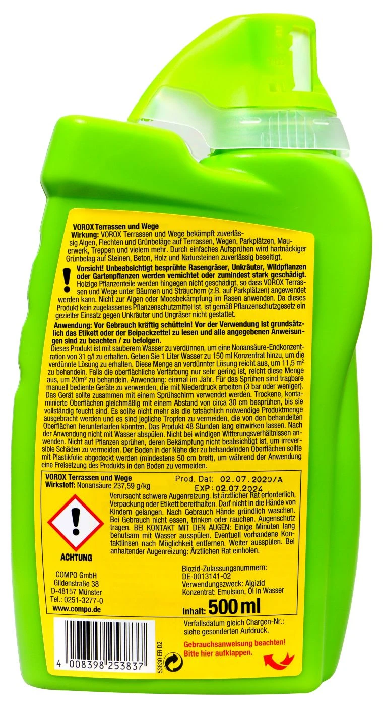 Vorox Terrassen Und Wege - 0,5 L 2 Vorox Terrassen Und Wege - 0,5 L – Bild 2